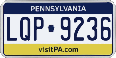 PA license plate LQP9236