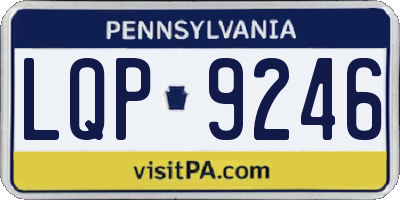 PA license plate LQP9246