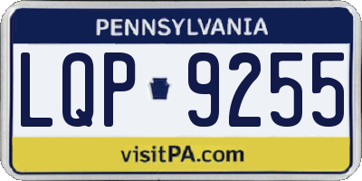 PA license plate LQP9255