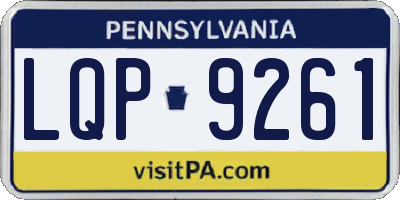PA license plate LQP9261