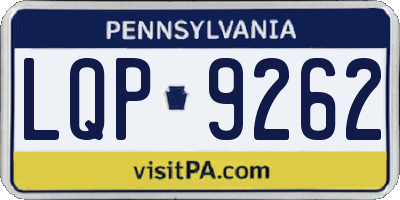 PA license plate LQP9262