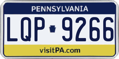 PA license plate LQP9266
