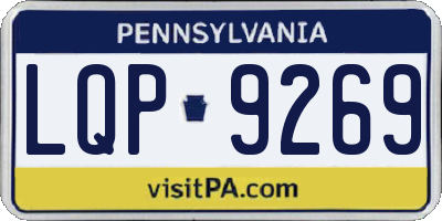 PA license plate LQP9269