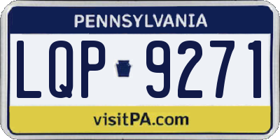 PA license plate LQP9271