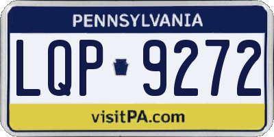 PA license plate LQP9272