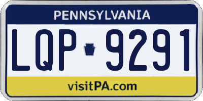 PA license plate LQP9291