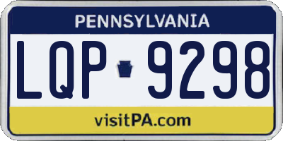 PA license plate LQP9298