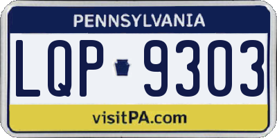 PA license plate LQP9303