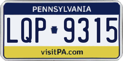 PA license plate LQP9315