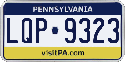 PA license plate LQP9323