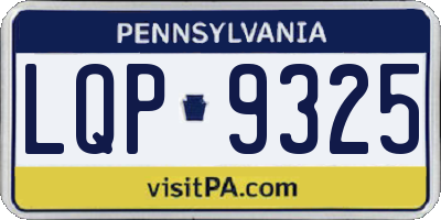 PA license plate LQP9325