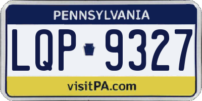 PA license plate LQP9327