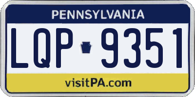 PA license plate LQP9351