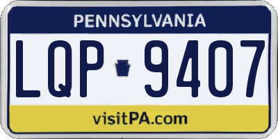 PA license plate LQP9407