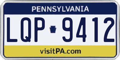 PA license plate LQP9412