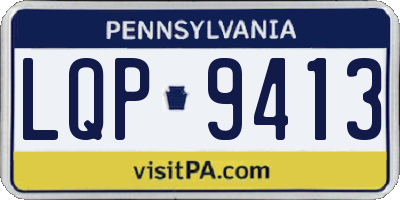 PA license plate LQP9413