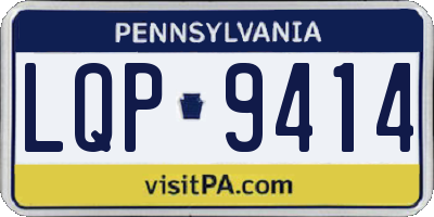 PA license plate LQP9414