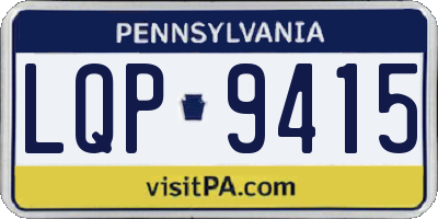 PA license plate LQP9415