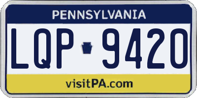 PA license plate LQP9420