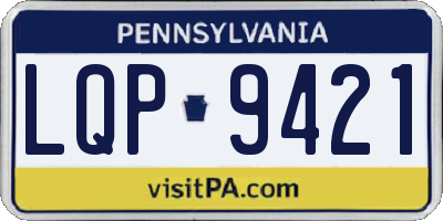 PA license plate LQP9421