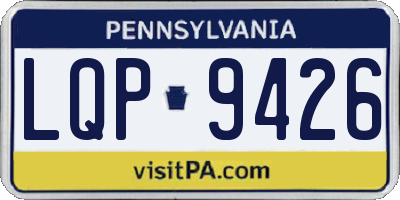 PA license plate LQP9426