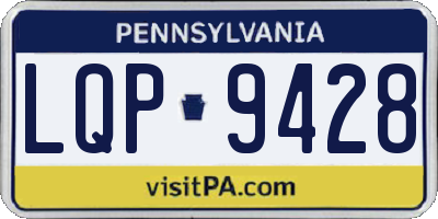 PA license plate LQP9428