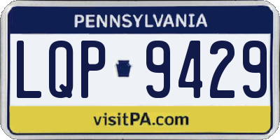 PA license plate LQP9429