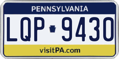 PA license plate LQP9430