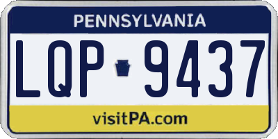 PA license plate LQP9437