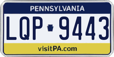 PA license plate LQP9443