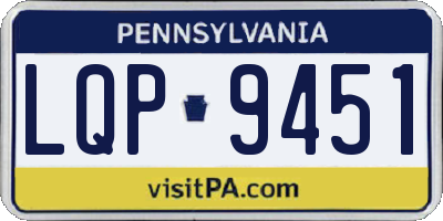 PA license plate LQP9451