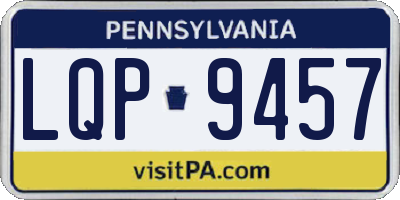 PA license plate LQP9457