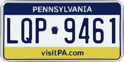 PA license plate LQP9461