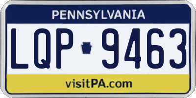 PA license plate LQP9463
