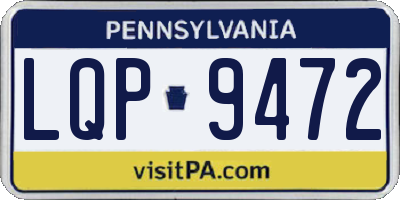 PA license plate LQP9472