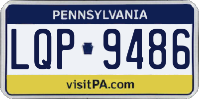 PA license plate LQP9486