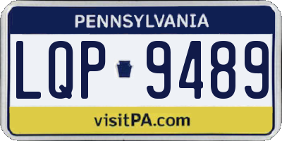 PA license plate LQP9489