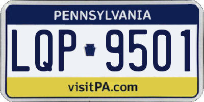 PA license plate LQP9501