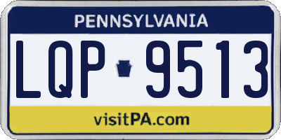 PA license plate LQP9513