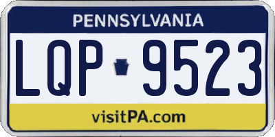 PA license plate LQP9523