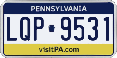 PA license plate LQP9531