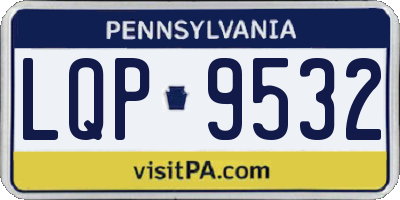PA license plate LQP9532