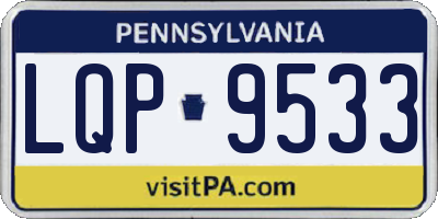 PA license plate LQP9533
