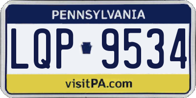 PA license plate LQP9534