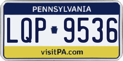 PA license plate LQP9536