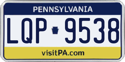 PA license plate LQP9538
