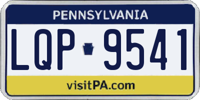 PA license plate LQP9541