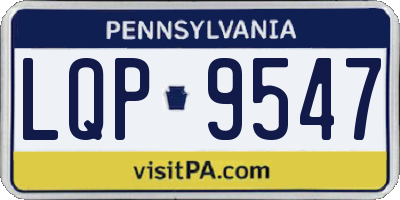 PA license plate LQP9547