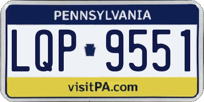 PA license plate LQP9551