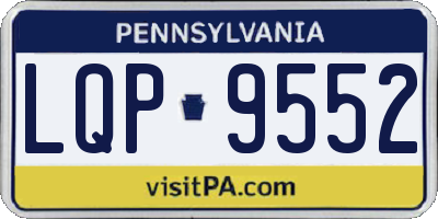 PA license plate LQP9552